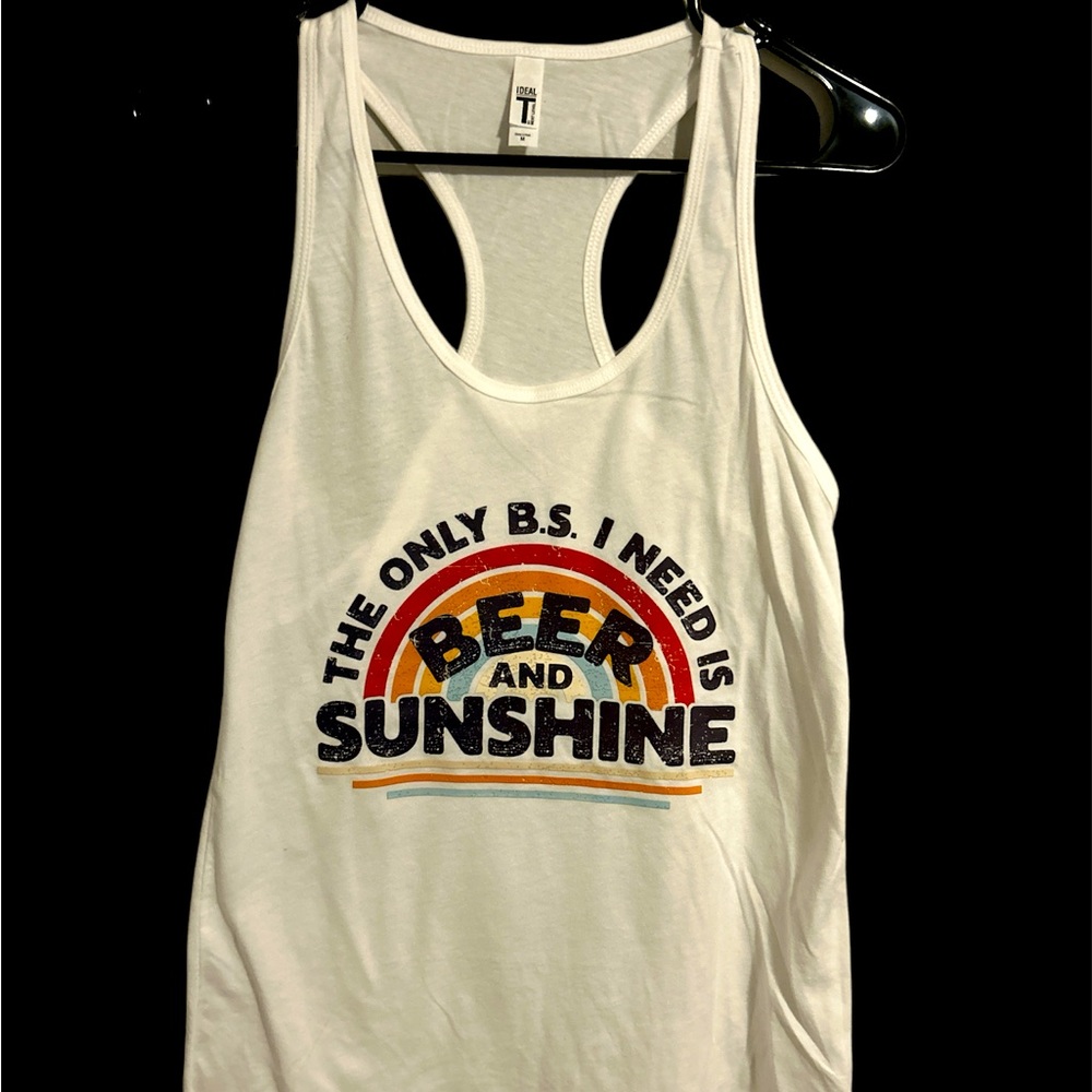 Beer and sunshine racerback tank